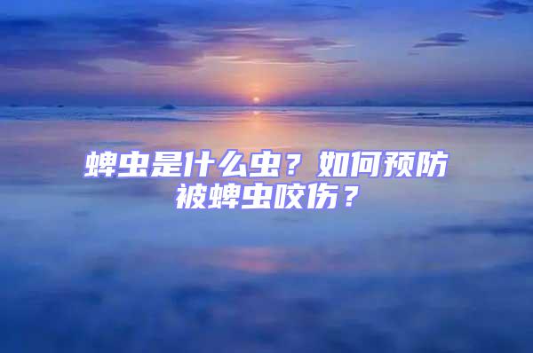 蜱蟲是什么蟲？如何預(yù)防被蜱蟲咬傷？