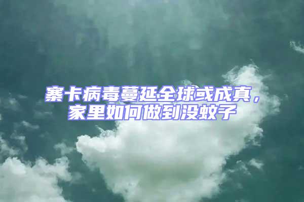 寨卡病毒蔓延全球或成真，家里如何做到?jīng)]蚊子