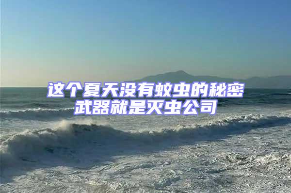 這個夏天沒有蚊蟲的秘密武器就是滅蟲公司