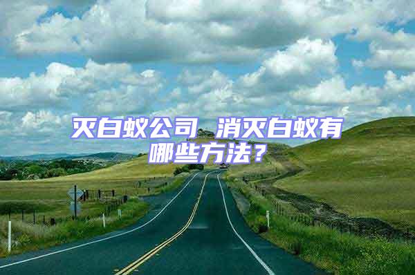 滅白蟻公司 消滅白蟻有哪些方法？