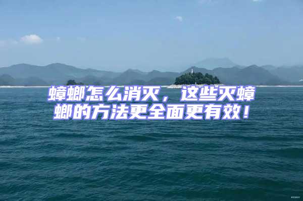 蟑螂怎么消滅，這些滅蟑螂的方法更全面更有效！