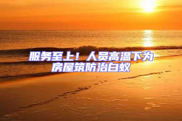 服務至上！人員高溫下為房屋筑防治白蟻