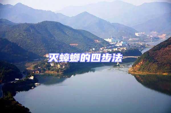 滅蟑螂的四步法