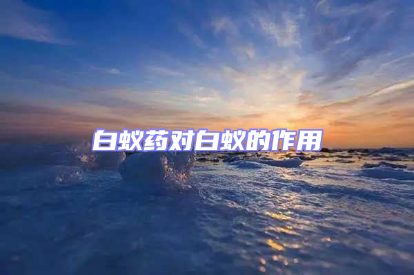 白蟻藥對白蟻的作用