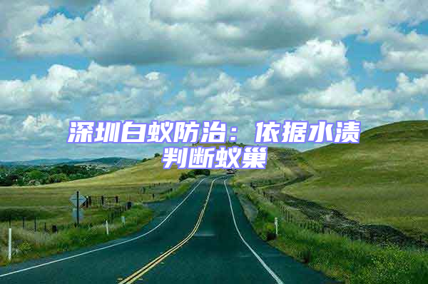 深圳白蟻防治：依據水漬判斷蟻巢