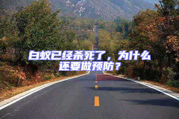 白蟻已經(jīng)殺死了,為什么還要做預(yù)防?