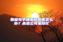 物業寫字樓發現蟲害怎么辦？殺蟲公司來幫忙