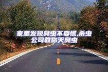 家里發(fā)現(xiàn)臭蟲不要慌,殺蟲公司教你滅臭蟲