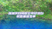 深圳滅白螞蟻公司針對白蟻營巢居生審