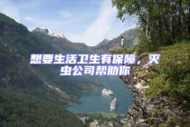 想要生活衛生有保障，滅蟲公司幫助你