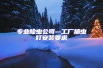 專業(yè)除蟲公司--工廠捕蟲燈安裝要求