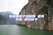 傍晚是蚊子活躍期 避免開(kāi)窗 吸引蚊子