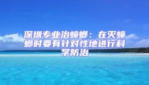 深圳專業治蟑螂：在滅蟑螂時要有針對性地進行科學防治