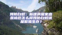 預防白蟻：新建房屋家庭裝修后怎么樣預防白蟻進屋繁殖生存？