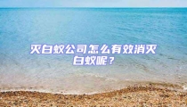 滅白蟻公司怎么有效消滅白蟻呢？