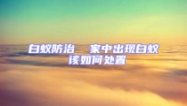 白蟻防治  家中出現(xiàn)白蟻 該如何處置