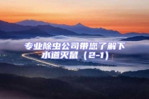 專業(yè)除蟲公司帶您了解下水道滅鼠（2-1）