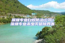 深圳專業白蟻防治公司！深圳專業殺蟲滅鼠除四害