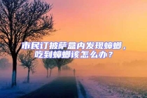 市民訂披薩盒內(nèi)發(fā)現(xiàn)蟑螂，吃到蟑螂該怎么辦？